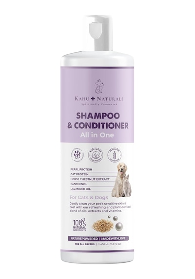 All İn One Şampuan Nemlendirici, Köpek Ve Kedi, İnci Ve Yulaf Proteini, At Kestanesi, Pantenol,%100 Doğal, 400 Ml