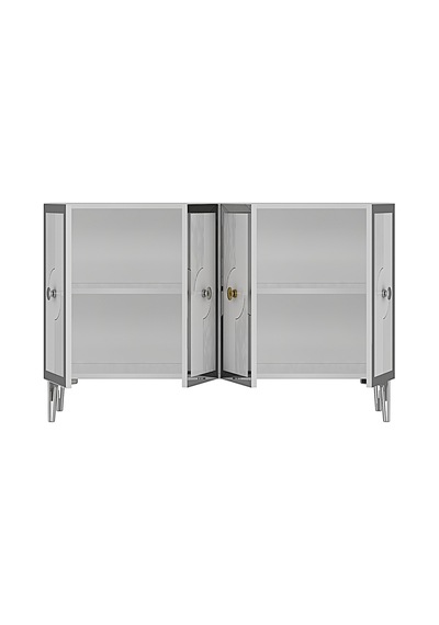 Ka1216bs Pega Konsol Ve Tv Sehpası Beyaz-silver 120cm
