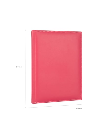 Deri Kapak Defter Ajanda Tarihsiz Kareli 17X24 Cm Siyah N11.93