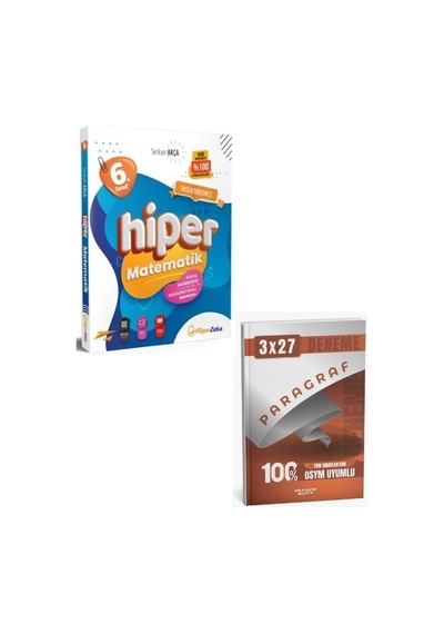 Hiper Zeka 2027 6. Sınıf Hiper Matematik Konu Anlatımlı Soru Bankası+ Kazandıran Paragraf
