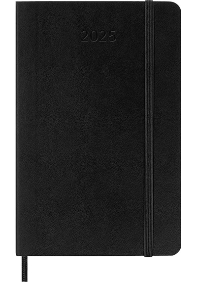 Moleskine 12 Ay Haftalık Ajanda Cep Boy 9x14 Cm Yumuşak Kapak Siyah Siyah