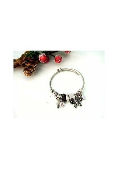 Biem Pandora Model Çelik Bileklik Siyah Gold/gümüş