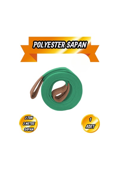 Sapan Polyester Spanzet 2 Ton 2 Metre Su Yeşili Sağlam Yük Kaldırma Taşıma İndirme Halat
