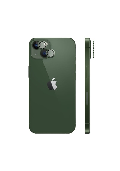 Safeus Safir Temperli Kamera Lens Koruyucu Apple Uyumlu iPhone 13 Ve Mini İle Yeşil