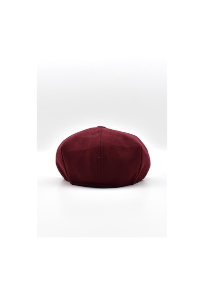 Külah Erkek Dökümlü Kışlık Newsie Kasket Premium Irish Flat Cap Şapka - Bordo