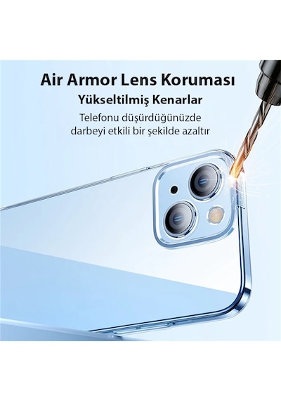 Baseus İphone 15 Crystal Serisi Silikon Kılıf + Tempered Ekran Koruyucu Set- 5775