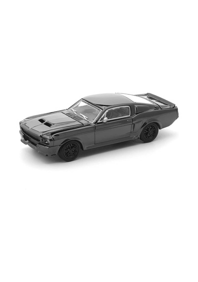 Pop Race 1:64 1967 Ford Shelby Mustang Gt500 Dark Chrome Limited Edition Prdc004 Model Araba Siyah