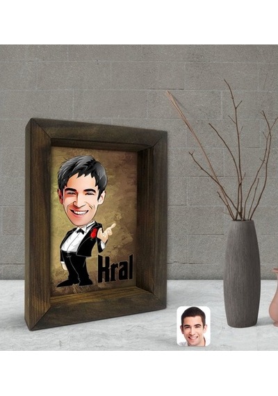 Kişiye Özel Baba Godfather Kral Karikatürlü Dekoratif Doğal Masif (500610970)