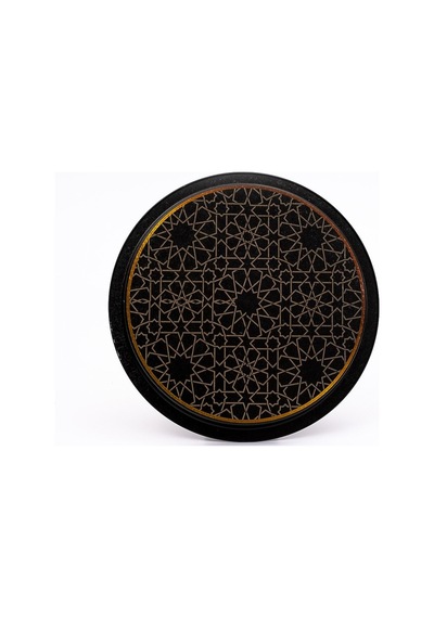 Trellis Desenli Yuvarlak Metal Tepsi, 31.5 Cm