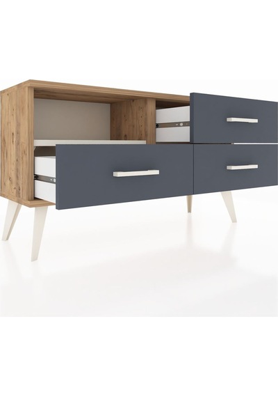 Arges Şifonyer Tek Raflı 3 Çekmeceli 88x30x48 Çam-aytaşı/antrasit Aytaşı/antrasit Arges Şifonyer Tek Raflı 3 Çekmeceli 88x30x48 Çam-aytaşı/antrasit Aytaşı/antrasit
