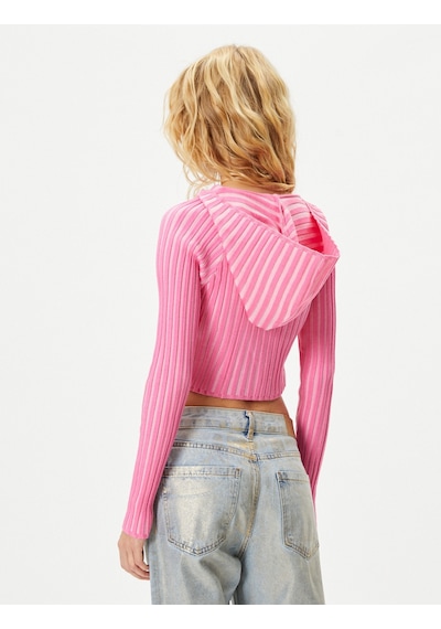 Koton Crop Kapşonlu Triko Hırka Fermuarlı Peluş Detaylı Dar Kalıp Pembe 4wal90005ıt 4WAL90005IT286 Gül Koton Crop Kapşonlu Triko Hırka Fermuarlı Peluş Detaylı Dar Kalıp Pembe 4wal90005ıt 4WAL90005IT286 Gül