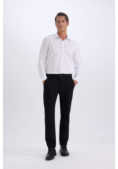 DeFacto Jogger Düz Paça Her Yöne Esneyen Yazlık Kumaş Pantolon -  T6317AZ25SPBK27