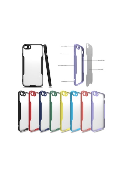 Apple Uyumlu iPhone 7 / 8 Kilif Platin Matte Silikon Arka Kapak 514432226