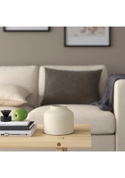 Ikea Blodbjörk Seramik Vazo 16 Cm Bej