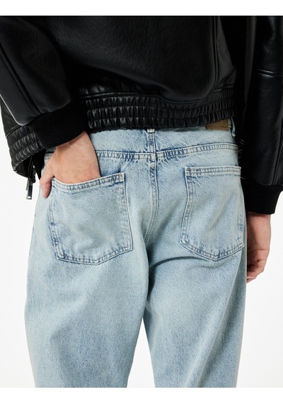 Koton Normal Bel Pamuklu Vintage Straight Fit Jean Pantolon Petrol 6wam40018ıd PETROL Koton Normal Bel Pamuklu Vintage Straight Fit Jean Pantolon Petrol 6wam40018ıd PETROL