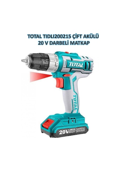 Total Çift Akülü Darbeli Matkap 20V Lithium- lon