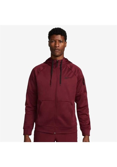 Nike M Therma-fıt Hoodie Full Zip Erkek Sweatshirt Bordo