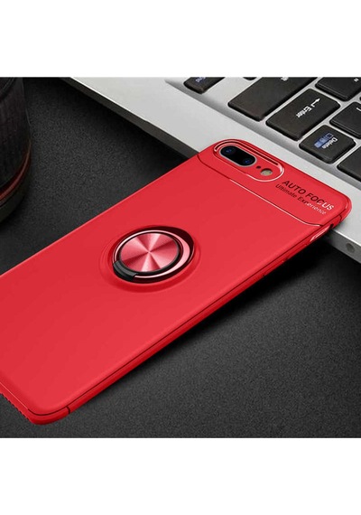 Apple Uyumlu iPhone 8 Plus Kılıf Zore Ravel Silikon Kapak Kırmızı