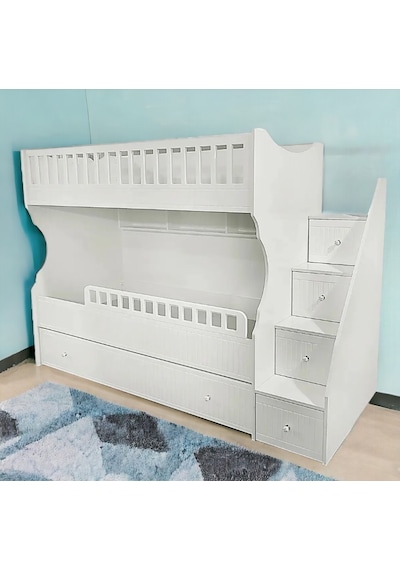 Lugo Tamamı Mdf Lake Boyalı Yavrulu 3lü Ranza B