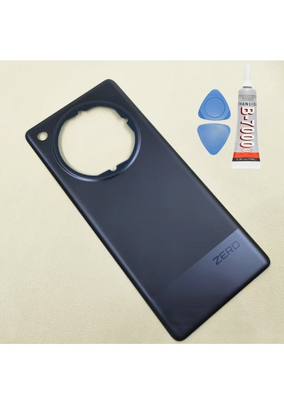 İnfinix Zero 40 5g Siyah Arka Cam Batarya Pil Kapağı Telefon Arka Kapak Yapışkan Beraber