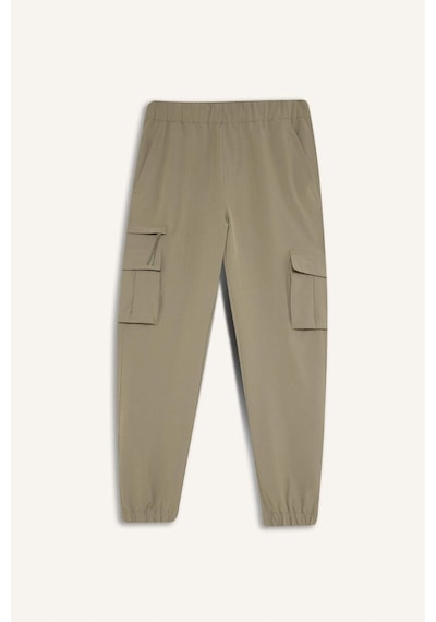 DeFactoFit Sporcu Jogger Eşofman Altı Slim Fit Dar Kesim Dokuma Kargo Cepli Standart Paça D3884AX24WNKH465