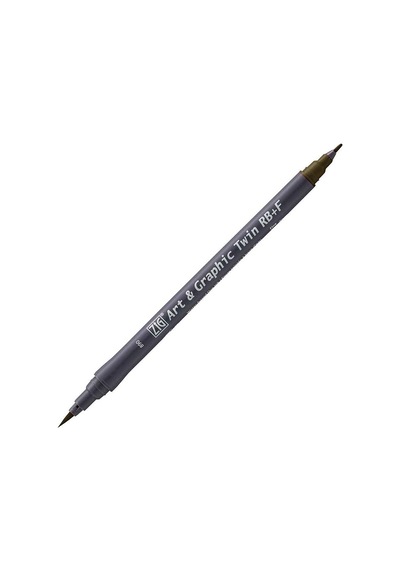 Zig Art&Graphic Twin Rb+F Çift Uçlu Çizim Kalemi 890 Natural Gray
