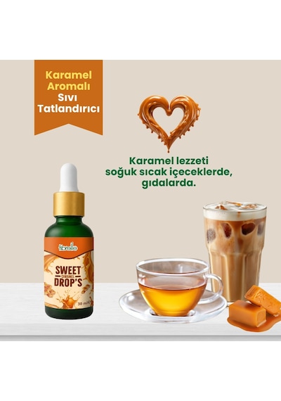 Fibrelle Karamel Aromalı Sıvı Tatlandırıcı - 30ml