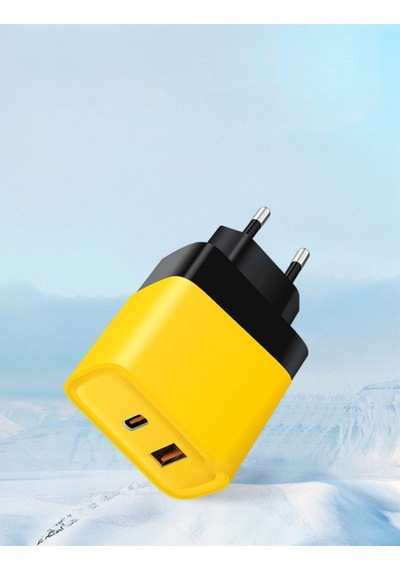 Priz Tipi Şarj Aleti Usb Şarj Adaptörü Hızlı Şarj Aleti Type-c Usb-a Girişli Hızlı Şarj Başlığı
