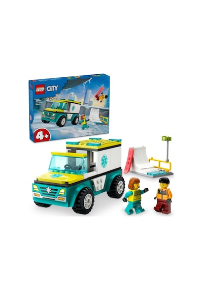 LEGO® City Acil Ambulansı ve Snowboardcu 60403 4+ Yaratıcı Oyuncak Yapım Seti - 79 Parça