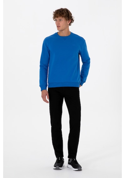 U.S. Polo Assn. Erkek Comfort Fit Bisiklet Yaka Şardonlu Saks Basic Sweatshirt 50313757-VR032
