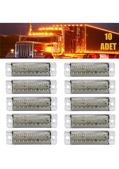 12 Volt 18 Ledli Marker Led Lamba Kamyonet Dorse Kamyon Beyaz