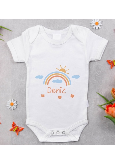 Bk Gift Bk Kids İsimli Bebek Body Zıbın - Model 33 Çok Renkli