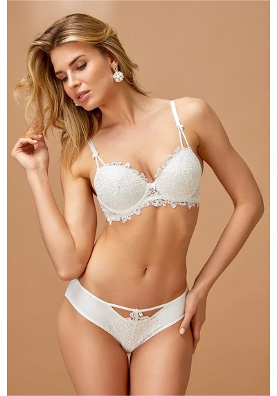 Nurteks Dantel Detaylı Destekli Push-up Sütyen Takım 001