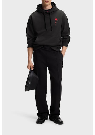 Hugo Logolu Relaxed Fit Kapüşonlu Sweat Erkek Sweat 50574451 001 Siyah
