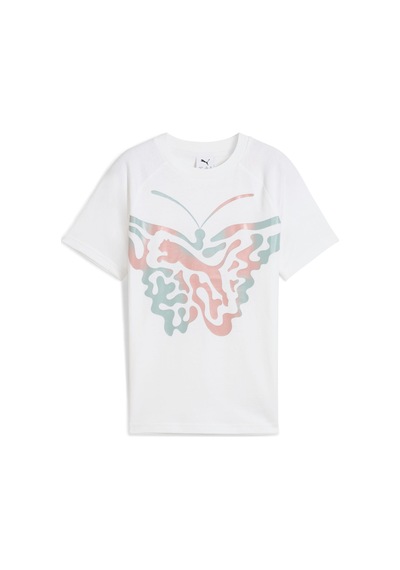 Puma Butterfly Vıbe Genç Logolu Antrenman Tişörtü 629884 02 - Beyaz
