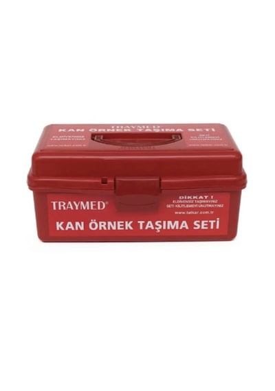 Traymed 16 Adet Kan Örnek Taşıma Seti- Kırmızı