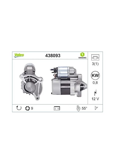 Citroen C3 Mars Motoru 1.4 2003-2014 Valeo 438093