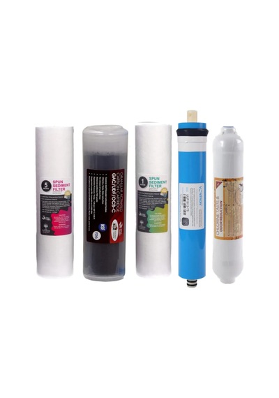 Ihlas Uyumlu Su Arıtma Cihazı Filtresi 5'li Filtre Seti 1 Mikron Sediment Filtreli
