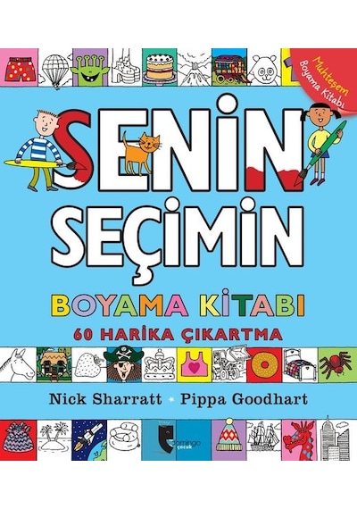 Senin Seçimin Boyama Kitabı - 60 Harika Çıkartma - Pippa Goodhart - Domingo Yayınevi