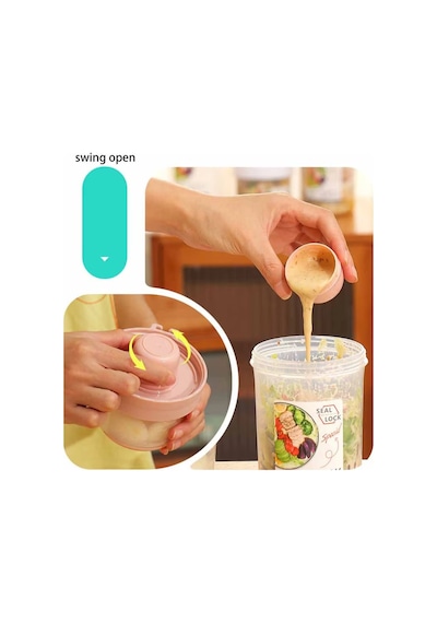 Çocuk Saklama Kap 870 Ml Çift Katmanlı, Sızdırmaz, Pp Plastik, Beyaz Renk