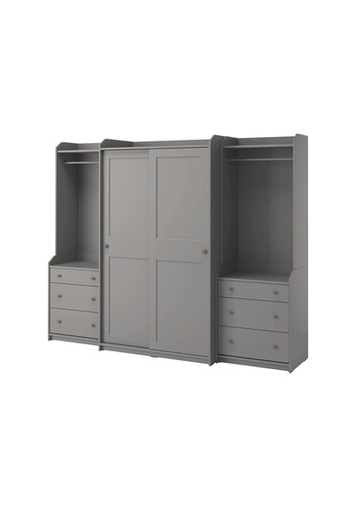 Ikea Gri Sağlam Kapaklı Gardırop