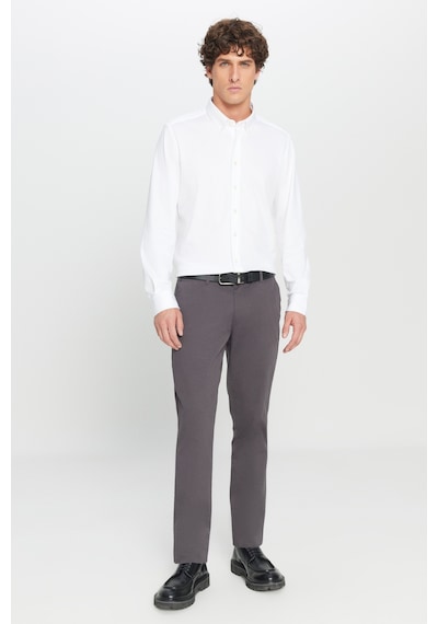 Ac&Co / Altınyıldız Classics Slim Fit Dar Kesim Pamuklu Esnek Chino Erkek Pantolon - Antrasit Ac&Co / Altınyıldız Classics Slim Fit Dar Kesim Pamuklu Esnek Chino Erkek Pantolon - Antrasit