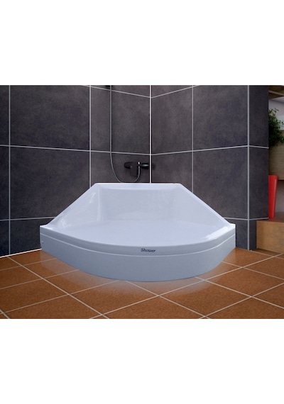 Shower 100X100 Oval Oturmalı Duş Teknesi