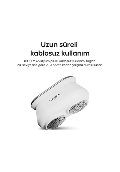 Xenon Smart Şarjlı Tüy Toplama Makinesi 7200 Rpm, 3 Kademe, Çift 6 Bıçaklı, Led Ekran, Usb-c, 1800 Mah X6175