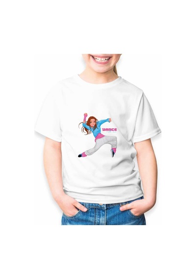 Ada Kostüm Tasarım Dance With Me Çocuk Tişört Beyaz