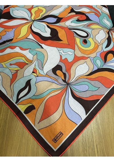Siyane Scarf Naturel Desen Eşarp 03 Çok Renkli