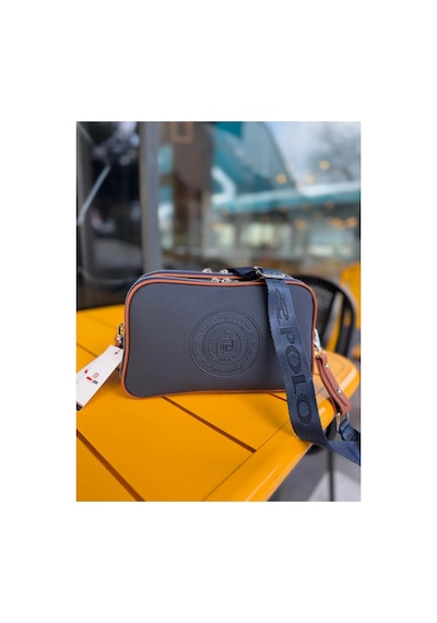 Just Polo Kadın Kabartma Baskılı Omuz Çantası Lacivert - Taba 58339482