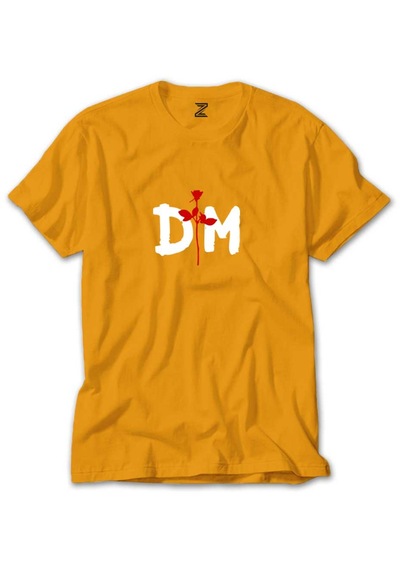 Depeche Mode Logo Sarı Tişört Sarı