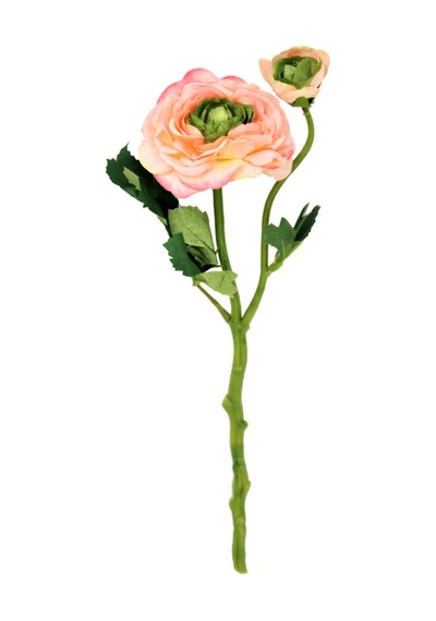 Yapay Tomurcuklu Gül Dalı 40 Cm Somon Somon