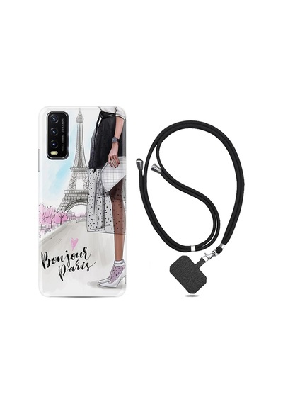 Vivo Y20 Kılıf Boyun Askılı Bonjour Paris 1419